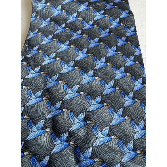 Karen Pierce Mallard Duck Tie 100% Silk Handmade Nature‎ Hunting Birds Necktie - Picture 1 of 6